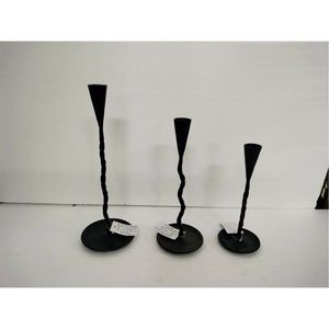 Bougeoir en chrome minimaliste nordique |   Bougeoir en métal au design créatif et pointu, décoration artistique de luxe pour hall d'hôtel, ensemble de supports de pilier - Product Image 6