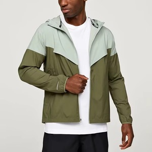 Hermoso y sólido 2 colores Hombres Nylon Windbreaker Set Top Selling Men's Sportswear Windbreaker Short Set - Product Image 6