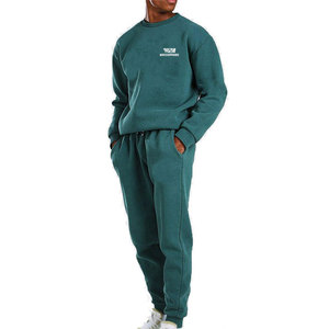 Ensemble de survêtement tendance pour homme en coton, deux pièces, tenue confortable pour le fitness, la salle de sport, les activités de plein air - Product Image 1