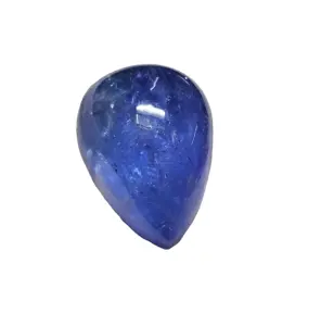 Cabujón de tanzanita azul Natural de alta calidad, piedra preciosa en forma de pera para la fabricación de joyas, Material Mineral