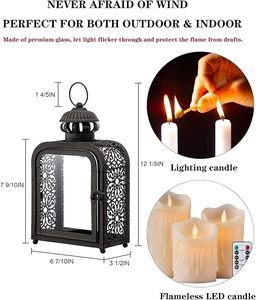 Linterna de vela Linterna colgante vintage Candelabro de metal para eventos Paridades y bodas para proveedores mayoristas - Product Image 4