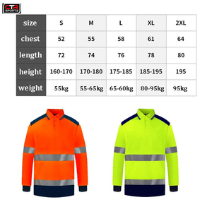 Polos personalizados OEM al por mayor elegantes amarillos de secado rápido Protector de seguridad impermeable opciones de talla grande Venta de impresión de logotipo - Product Image 6