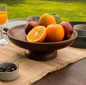 Tazón de Madera de Primera Calidad, Redondo, para Servir Ensaladas, Decoración del Hogar, Servir Aperitivos, al Mejor Precio - Product Image 4