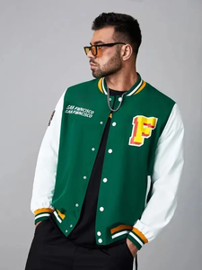Fashion Wear Custom Best Quality Baseball <b>Jacket</b> Breathable Autumn <b>Slim</b> <b>Fit</b> Blank College Varsity <b>Jacket</b> For <b>Men</b> - Product Image 6
