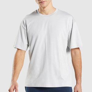 Qualité supérieure 100% coton vierge conception personnalisée T-shirts de haute qualité surdimensionné décontracté t-shirt à épaules tombantes pour hommes - Product Image 3