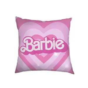 Taies d'oreiller à impression numérique personnalisables Barbie pour filles Taie d'oreiller pour canapé Tête de lit Housse de coussin décorative