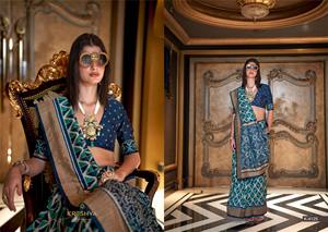 Saree indien en soie douce Belle Patola Design pour les mariages et les fêtes Style traditionnel pakistanais Vêtements de mariage - Product Image 2