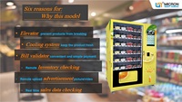 Distributeur de fruits intelligent et populaire en Europe avec écran tactile, lecteur de cartes et porte-monnaie électronique pour des achats multiples