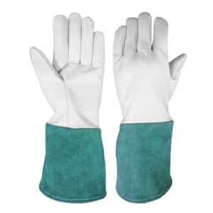Guantes de soldadura TIG de cuero de grano de cabra de alta calidad, guantes industriales de cuero de seguridad - Product Image 2