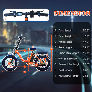 Vélos électriques de ville pliants de 20 pouces pour adultes 250w 36v 13ah Factory Direct Fat Tire Ebike VTT et vélo électrique tout-terrain - Product Image 6