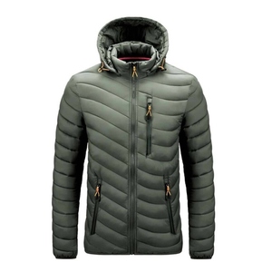 Veste matelassée unisexe haut de gamme de marque de créateur, fine, imperméable, printemps, col montant, logo frontal, respirante pour hommes et femmes - Product Image 1