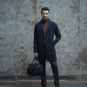 Manteau long en laine tendance pour homme - Manteau d'hiver écologique et chaud pour le bureau et la mode quotidienne - Product Image 1