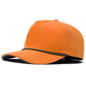 Vente en gros de casquette de camionneur en coton à mailles unies avec logo brodé sur le devant quantité minimale de commande bas 5 panals casquette de camionneur respirante pour homme - Product Image 1