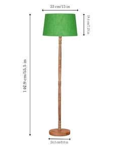 Lampe sur pied de style moderne du milieu du siècle pour salon, lampe d'angle tournée à la main, lampe sur pied décorative avec abat-jour en jute, vente en gros - Product Image 5