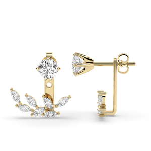 Velvet Prism 24K Gold Lab Grown Diamond Extended-Length <b>Long</b> <b>Earrings</b> for Women Romantic Party Elegant Glow Edition - Product Image 1