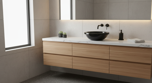 Évier en onyx noir et finition marbre, vasque de salle de bain, design rectangulaire moderne pour la rénovation de salles de bain résidentielles - Product Image 4