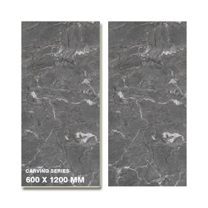 Carreaux de porcelaine nouvelle édition 600x1200mm carreaux de sol finition mate sculpture gris émaillé 60x120 cm carreaux - Product Image 1