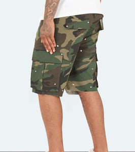 กางเกงยีนส์ขาสั้นผู้ชายวินเทจกระเป๋าโอเวอร์ไซส์วินเทจสีเขียวเข้ม - Product Image 3