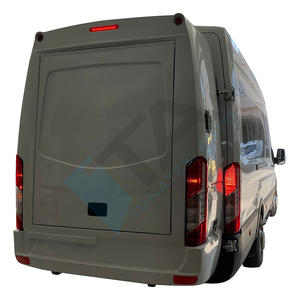 Compartimento de almacenamiento trasero de fibra de vidrio para equipaje y esquí, para Ford Transit 2014 en adelante, con acabado blanco imprimado. - Product Image 2