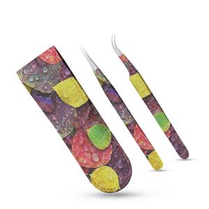 Pinzas profesionales para extensión de pestañas, volumen de embalaje personalizado, puntas de fibra, Nano Grip, pinzas para Injerto de pestañas de acero inoxidable - Product Image 6