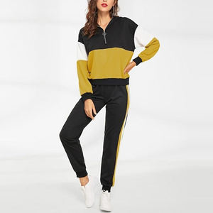 Conjunto Deportivo de 2 Piezas para Mujer, de Felpa Francesa de la Mejor Calidad, Transpirable, Ligero, con Capucha, Estilo Casual, Color Sólido, Corte Regular, Logotipo Personalizado, Último Modelo - Product Image 2