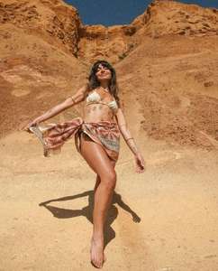 Bgaru Dabu impreso indio hecho a mano bloque impreso venta al por mayor lotes de diseño 100% algodón Pareos tradicional impreso pareos de playa - Product Image 1