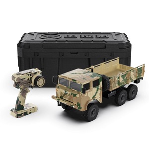 Camion militaire RC Rlaarlo 1/10 RTR 6X6 à moteur brossé, boîte de vitesses 2 vitesses HongYan HY6, autonomie 35 min, portée 100 m, 6 roues motrices, véhicule tout-terrain - Product Image 1