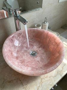 Lavabo rond en agate moderne de luxe fait à la main, décoration de salle de bain écologique pour cadeau de retraite - Product Image 4