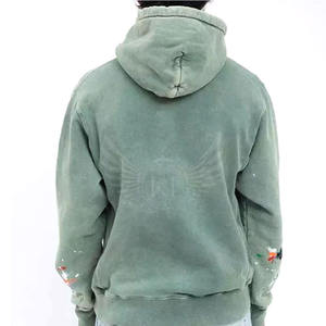 Precio bajo Mejor Venta Sudaderas con capucha desgastadas lavadas con ácido Sudaderas con capucha lavadas con ácido hechas a medida para hombres - Product Image 2
