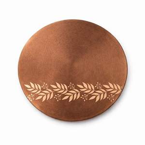 Premium Laser Engraved Copper Coasters Set Handcrafted Intricate Patterns for Home <b>Bar</b> <b>Table</b> Decor Rustic Drink Mats - Product Image 6