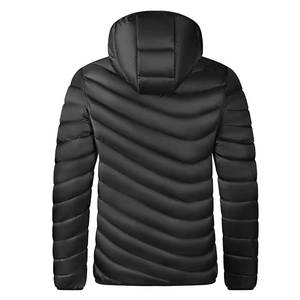 Veste d'hiver en duvet noir pour homme de haute qualité avec logo personnalisé en gros Vêtements de sport Bomber Veste matelassée pour hommes - Product Image 3