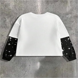 T-shirt grande taille pour hommes Couleur personnalisée Imprimé à manches longues Coupe classique surdimensionnée Col en O avec coupe confortable - Product Image 2
