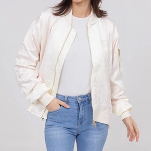 Women Bomber <b>Jacket</b> Custom <b>Lightweight</b> Nylon Streetwear Fashion Casual Outerwear OEM Manufacturer Factory Supplier - Product Image 6