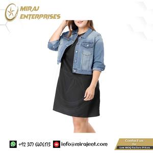 2024 femmes grande taille bouton fermé recadrée varsity veste respirant Denim vestes couture haut tendance vestes à la mode - Product Image 6