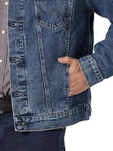 Premium Men Washed <b>Denim</b> <b>Jacket</b> Custom Designer Style with Button Accents <b>Lightweight</b> & Perfect for Autumn - Product Image 3