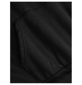 Sudadera con Capucha Extra Grande para Mujer, Estilo Casual de Invierno, Bloques de Color, Mangas en Contraste, Bolsillos Decorativos en el Pecho, Logotipo Frontal Personalizado, Transpirable - Product Image 3