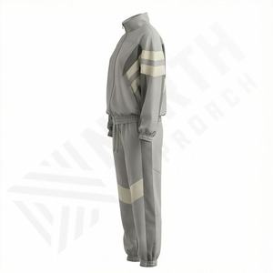 ชุดวอร์มผู้หญิงผ้าฝ้ายเนื้อดีคุณภาพสูง สไตล์วินเทจ ระบายอากาศได้ดี น้ำหนักปานกลาง แบบ 2 ชิ้น ไซส์พลัส เสื้อฮู้ดดี้และกางเกงจ็อกเกอร์ - Product Image 3