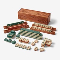 Ensemble de Mahjong Américain de Noël avec Tuiles en Bois Mélaminé à Motif Personnalisé, Boîte à Tiroir Couleur Bois de Rose, Logo Personnalisé OEM, Halloween