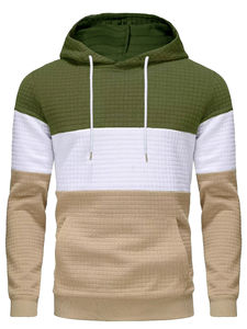 Nouveau Style hommes vêtements mode sweat à capuche décontracté ample sweat à capuche hommes couleur unie sweat à capuche hauts - Product Image 6
