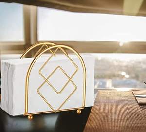 ที่ใส่กระดาษทิชชูโลหะชุบทองคุณภาพสูง พกพาสะดวก ใช้สำหรับงานแต่งงาน งานเลี้ยงอาหารค่ำ  สำหรับส่งออก โอริเซียน - Product Image 4