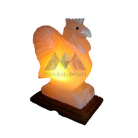 Lampe Coq Sculptée en Sel de l'Himalaya 2025 – Vente Directe Usine – Style Nautique de Haute Qualité – Artisanat Naturel Durable avec Boîte Individuelle