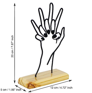 AK Brass Metal Loving Hands Tabletop Black Acabado Decorativo Showpiece para decoración para sala de estar y adornos de decoración de oficina - Product Image 3
