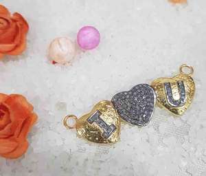 Ilovekou จี้เพชรปู925ย้อนยุคของผู้หญิงขนาด45x12มม. สีดำโรเดียมชุบ - Product Image 2