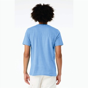 T-shirt à col rond tricoté confortable pour hommes teint uni à manches courtes coupe régulière décontracté vêtements de tous les jours doux et léger - Product Image 3