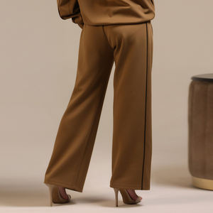 Nouveauté, fabricant OEM, pantalon de jogging décontracté confortable à taille élastique, pantalon large à taille haute pour femmes - Product Image 3