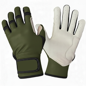 Guantes de Bateo de Béisbol Diseño Personalizado Cuero Vacuno Ajuste Cómodo Cierre de Velcro Ambidiestro para Jugadores de Todas las Edades - Product Image 3