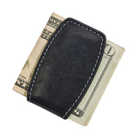 Dompet Kulit Perak Solid Sederhana Anti Air Portabel Pria Fashion Penutup Ritsleting Penjepit Uang Kantong Kartu Katun Organik