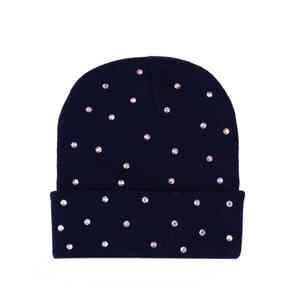 Gorro de Invierno con Pedrería, Tejido Suave y Cálido, Diseño Brillante con Cristales, Estilo Cómodo, Perfecto para Conjuntos de Invierno - Product Image 6
