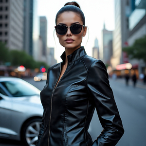 OEM motocicleta abrigo de cuero de las mujeres de alta calidad transpirable High Street al aire libre chaquetas de cuero de las señoras - Product Image 2