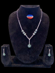 Premium AD <b>Diamond</b> <b>Necklace</b> & Earrings Set for Women Vintage Style High Quality Craftsmanship for Festive & Traditional Wear - Product Image 6